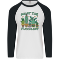 Gardening Fucculent Funny Plant Botanist Mens L/S Baseball T-Shirt White/Black