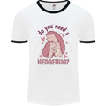 Hedgehogs Do You Need a Hedgehug Funny Mens Ringer T-Shirt White/Black