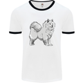 A Samoyed Dog Mens Ringer T-Shirt White/Black