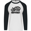 Grill Evolution Funny BBQ Braai Mens L/S Baseball T-Shirt White/Black