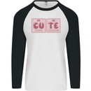 Cute Funny Periodic Table Mens L/S Baseball T-Shirt White/Black