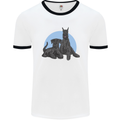 A Pair of Schnauzer Gigantes Dog Mens Ringer T-Shirt White/Black