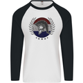 Holland Bodybuilding Flag Gym Training Dutch Mens L/S Baseball T-Shirt White/Black