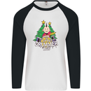 Christmas the Little Drummer Boy Funny Mens L/S Baseball T-Shirt White/Black