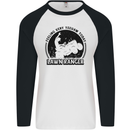 Lawn Ranger Funny Gardening Gardener Grass Mens L/S Baseball T-Shirt White/Black