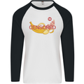 Censored Banana Funny Rude Sexy Mens L/S Baseball T-Shirt White/Black