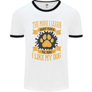The More I Like My Dog Funny Mens Ringer T-Shirt White/Black