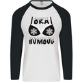 Bra Humbug Snowflake Funny Christmas Mens L/S Baseball T-Shirt White/Black