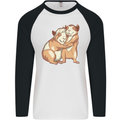 Guinea Pigs Hugging Mens L/S Baseball T-Shirt White/Black