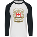 All Men Are Born Equal Canadian Canada Mens L/S Baseball T-Shirt White/Black