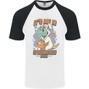 T-Rex Its Me I'm the Easter Bunny Funny Egg Mens S/S Baseball T-Shirt White/Black