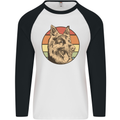 A German Shepherd Dad Mens L/S Baseball T-Shirt White/Black