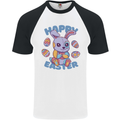 Happy Easter Bunny Mens S/S Baseball T-Shirt White/Black