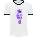 Psychedelic Magic Mushrooms LSD Mens Ringer T-Shirt White/Black