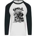 It's Foraging Time Funny Forager Mens L/S Baseball T-Shirt White/Black