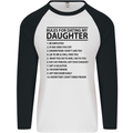 Rules for Dating My Daughter Father's Day Mens L/S Baseball T-Shirt White/Black