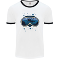 Scuba Diving Mask Diver Mens Ringer T-Shirt White/Black