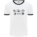 Fossil Set Palaeontologist Palaeontology Mens Ringer T-Shirt White/Black