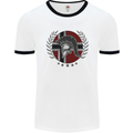 Norway Bodybuilding Flag Gym Training Spartan Mens Ringer T-Shirt White/Black