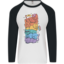 LGBT Cats Mens L/S Baseball T-Shirt White/Black