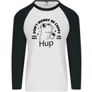 Capybara Be Cappy Funny Mens L/S Baseball T-Shirt White/Black