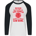 Power of Leo Girl Star Sign Zodiac Horoscope Mens L/S Baseball T-Shirt White/Black