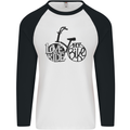 I Love to Ride My Bike Cycling Funny Mens L/S Baseball T-Shirt White/Black