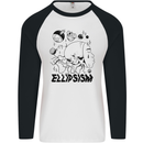 Ellipsism Missing Out on the Future Mens L/S Baseball T-Shirt White/Black