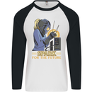 Future Spark Female Welder Welding Mens L/S Baseball T-Shirt White/Black