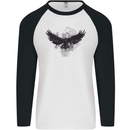 Raven Moon Vikings Mens L/S Baseball T-Shirt White/Black