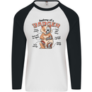 Anatomy of a Badger Funny Mens L/S Baseball T-Shirt White/Black