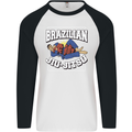 Brazilian Jiu Jitsu Mens L/S Baseball T-Shirt White/Black