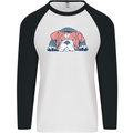 Dogs English Bulldog Mens L/S Baseball T-Shirt White/Black