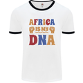 Africa is My DNA Juneteenth Black Lives Matter Mens Ringer T-Shirt White/Black