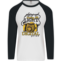 Photography Drawing With Light Photographer Mens L/S Baseball T-Shirt White/Black