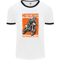 Adrenaline Dirt Motocross MotoX Dirt Bike Mens Ringer T-Shirt White/Black