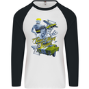 Pablo Escobar Power Money Respect Mens L/S Baseball T-Shirt White/Black