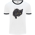 Cat Hole Mens Ringer T-Shirt White/Black