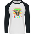 Autism Be Kind Elephant Autistic Mens L/S Baseball T-Shirt White/Black