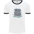 Irrelephant Funny Elephant Mens Ringer T-Shirt White/Black