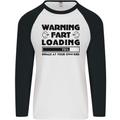 Warning Fart Loading Funny Farting Rude Mens L/S Baseball T-Shirt White/Black