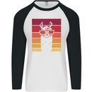 A Llama Wearing Shades Mens L/S Baseball T-Shirt White/Black
