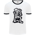 A Skeleton Photographer Photography Mens Ringer T-Shirt White/Black