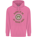 Blame It on My Hippy Soul 60s 70s Flower Power Childrens Kids Hoodie Azalea