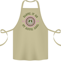 Blame It on My Hippy Soul 60s 70s Flower Power Cotton Apron 100% Organic Khaki