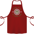 Blame It on My Hippy Soul 60s 70s Flower Power Cotton Apron 100% Organic Maroon