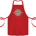 Blame It on My Hippy Soul 60s 70s Flower Power Cotton Apron 100% Organic Red