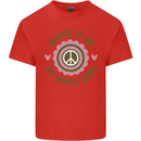 Blame It on My Hippy Soul 60s 70s Flower Power Kids T-Shirt Childrens Red