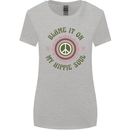 Blame It on My Hippy Soul 60s 70s Flower Power Womens Wider Cut T-Shirt Sports Grey