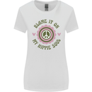 Blame It on My Hippy Soul 60s 70s Flower Power Womens Wider Cut T-Shirt White